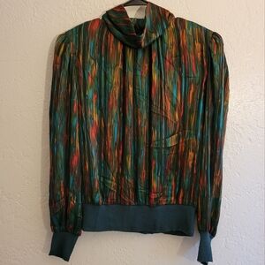 Vintage 80s Umba For Piat Ltd. Union Made Blouse Size Medium